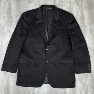 Jack Victor Loro Piana Zelander Blazer Men's 46L Sport Coat Black Two Button